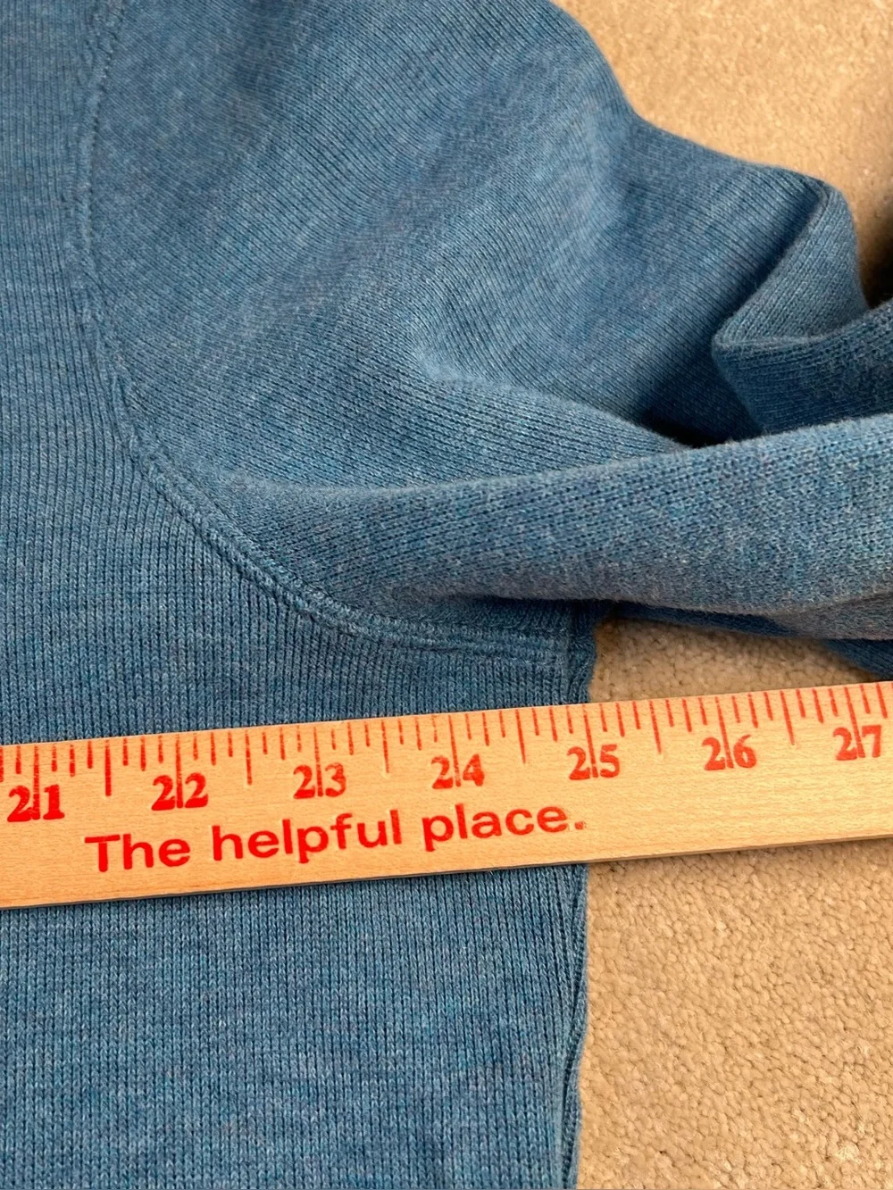 Polo Ralph Lauren Sweater Quarter Zip Blue Orange Pony Pullover Cotton Men's Lg